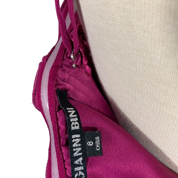 Gianni Bini Cocktail Prom Bridesmaid Dress Size 8 EUC Strapless Spaghett… - Picture 8 of 14